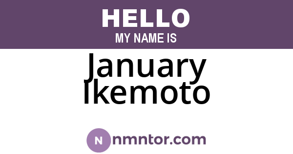 January Ikemoto