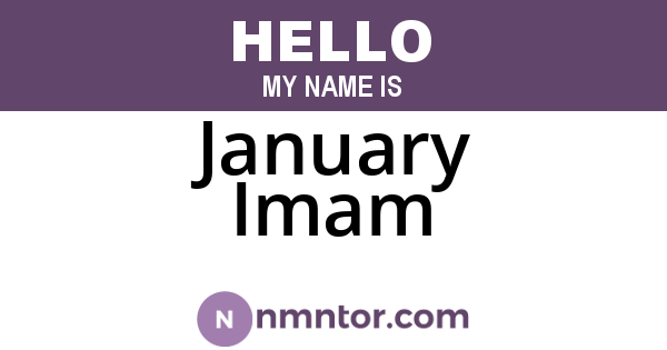January Imam