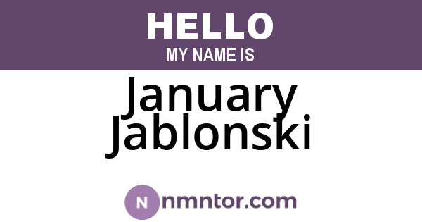 January Jablonski