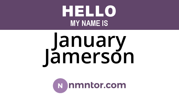 January Jamerson