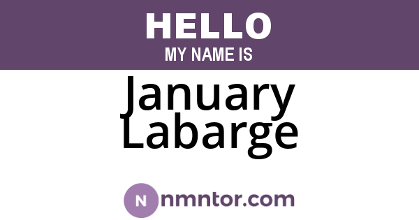 January Labarge