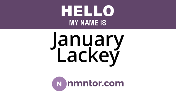 January Lackey