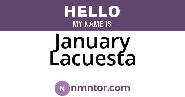 January Lacuesta