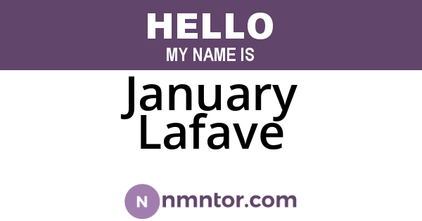 January Lafave