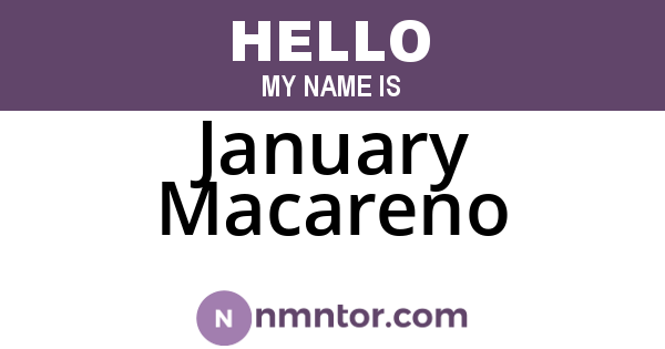 January Macareno
