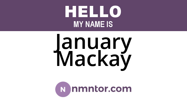 January Mackay