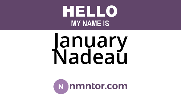 January Nadeau