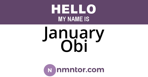 January Obi