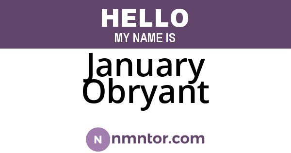 January Obryant