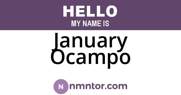 January Ocampo