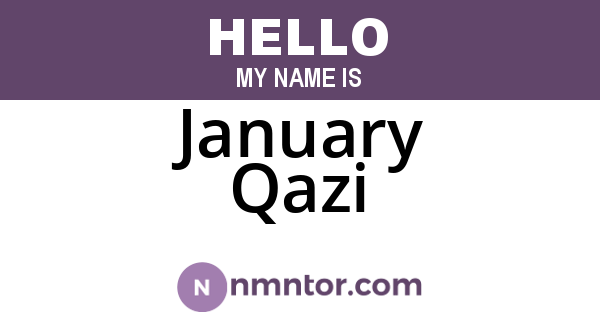 January Qazi