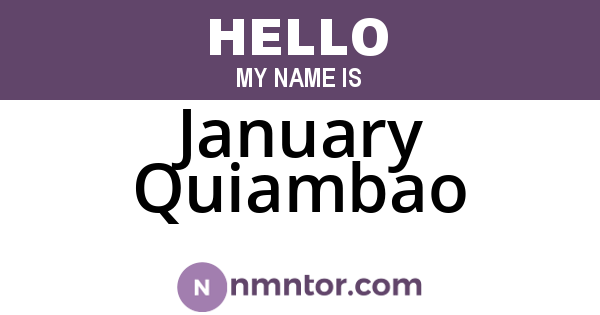 January Quiambao