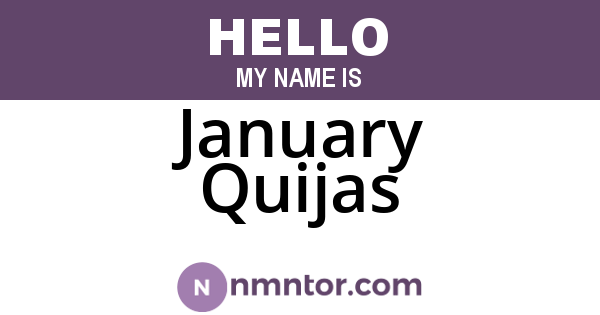 January Quijas