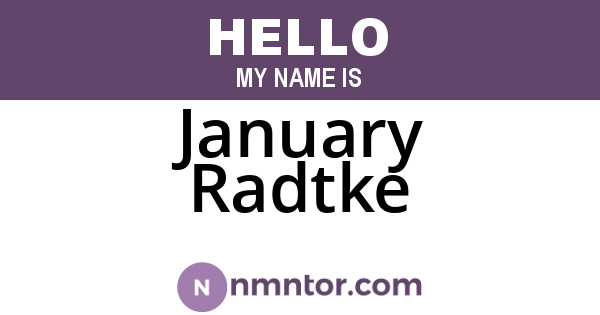 January Radtke