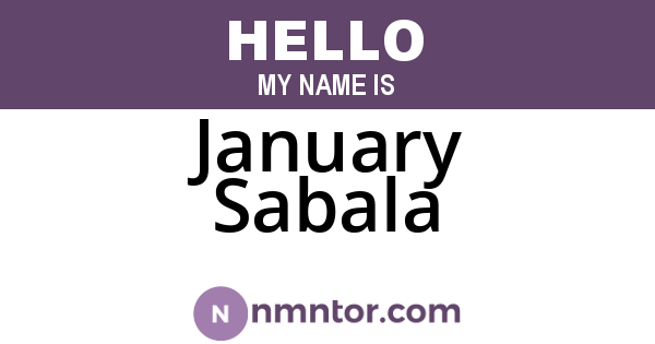 January Sabala