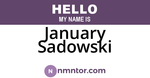 January Sadowski