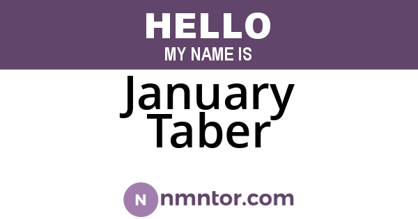 January Taber
