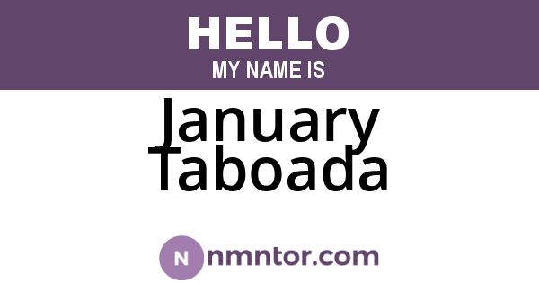 January Taboada