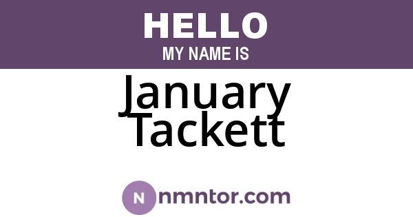 January Tackett