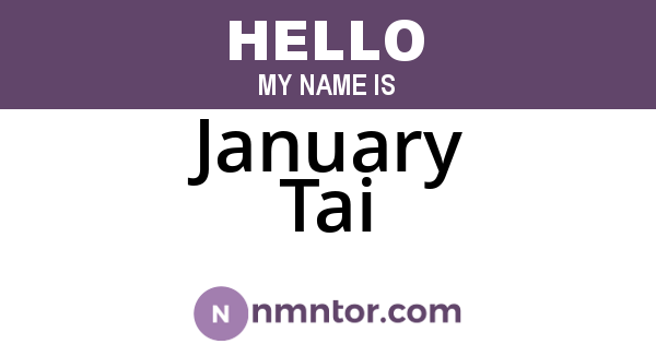 January Tai