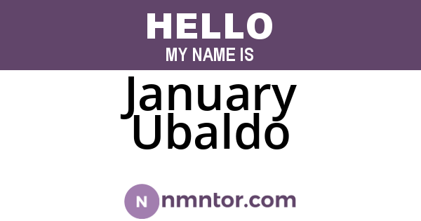 January Ubaldo