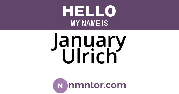 January Ulrich