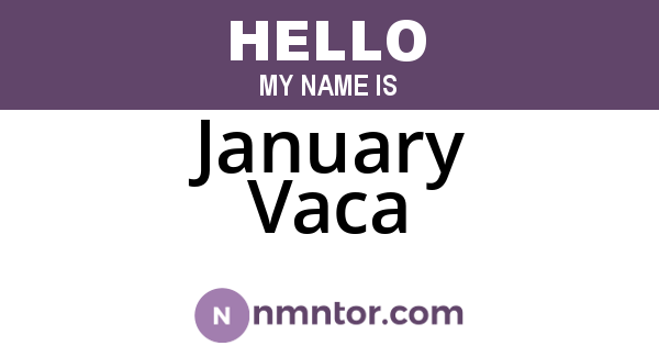 January Vaca