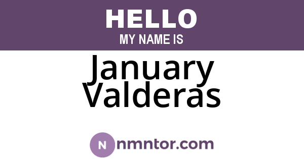 January Valderas