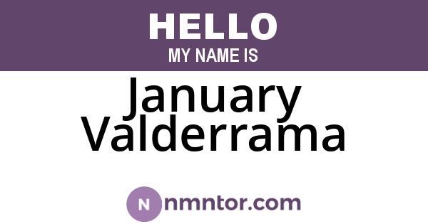 January Valderrama