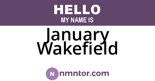 January Wakefield