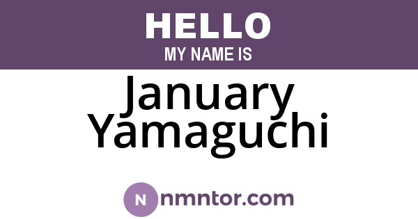 January Yamaguchi