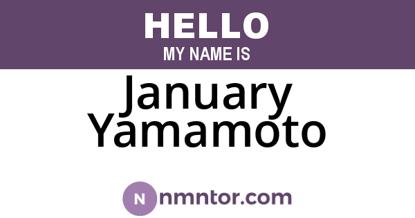 January Yamamoto
