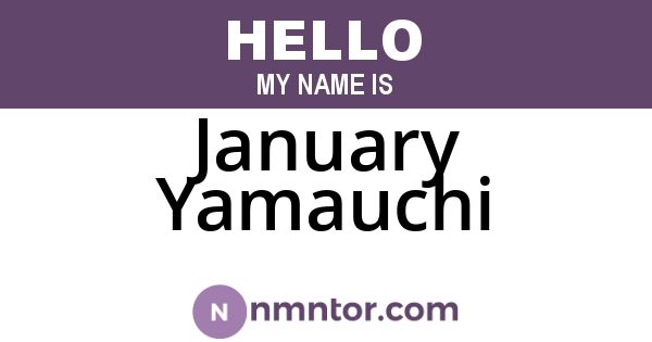 January Yamauchi