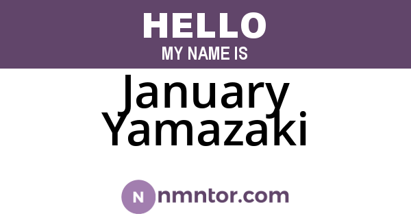 January Yamazaki