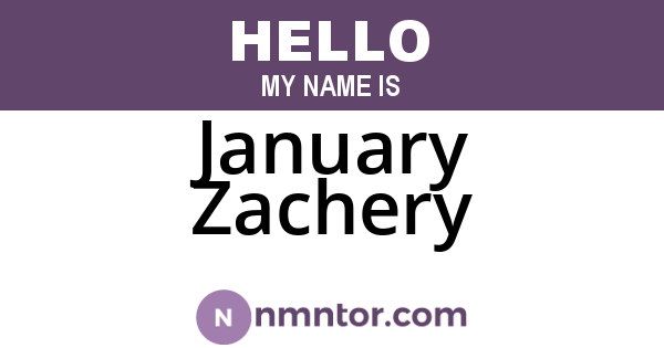 January Zachery