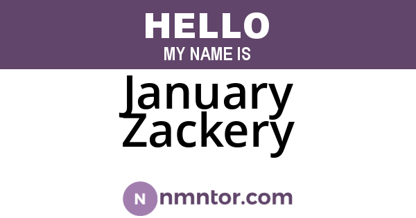 January Zackery