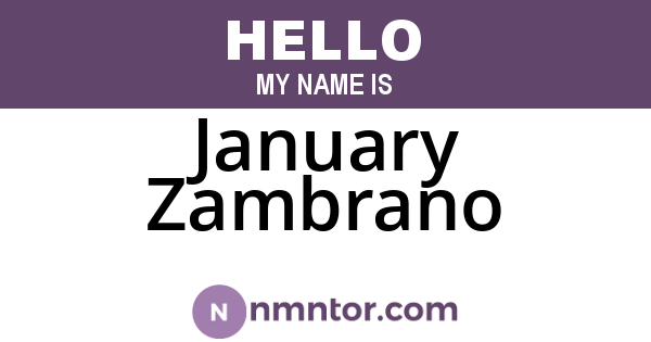 January Zambrano