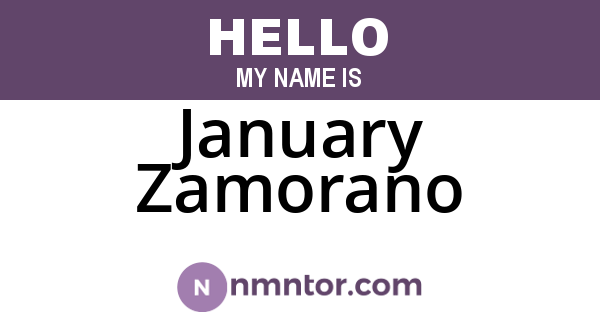 January Zamorano
