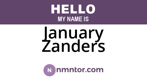 January Zanders