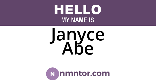 Janyce Abe