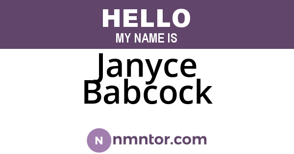 Janyce Babcock