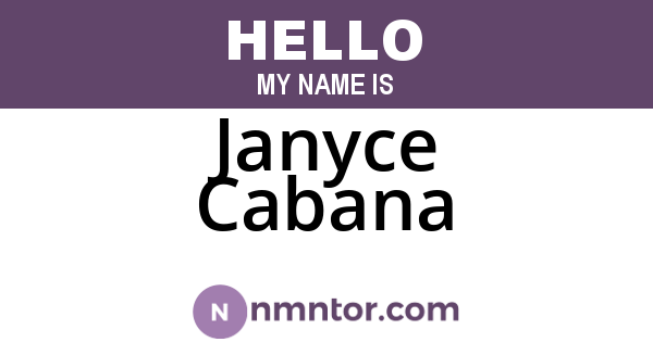 Janyce Cabana