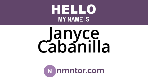 Janyce Cabanilla