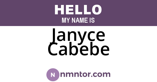 Janyce Cabebe