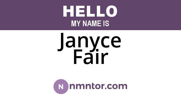 Janyce Fair