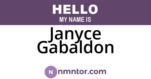 Janyce Gabaldon