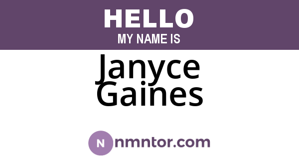 Janyce Gaines
