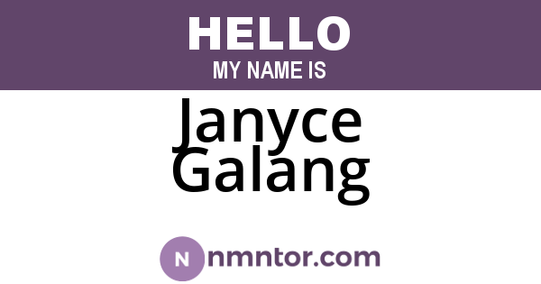 Janyce Galang