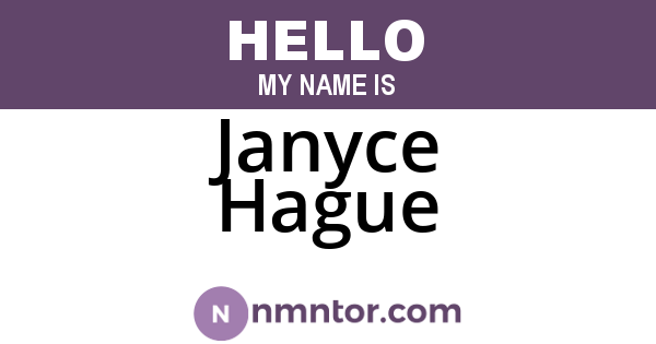 Janyce Hague