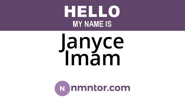 Janyce Imam